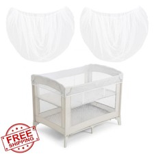 2Pcs Mosquito Net Baby Bed Stroller Bassinet Travel Mini Crib Cover