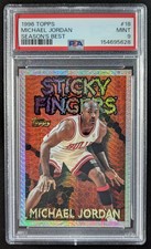 1996-97 Topps MICHAEL JORDAN Sticky Fingers Season's Best Bulls #18 PSA 9