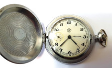 SOVIET RUSSIAN USSR VINTAGE POCKET WATCH MOLNIJA WORKING MECHANICAL RARITY