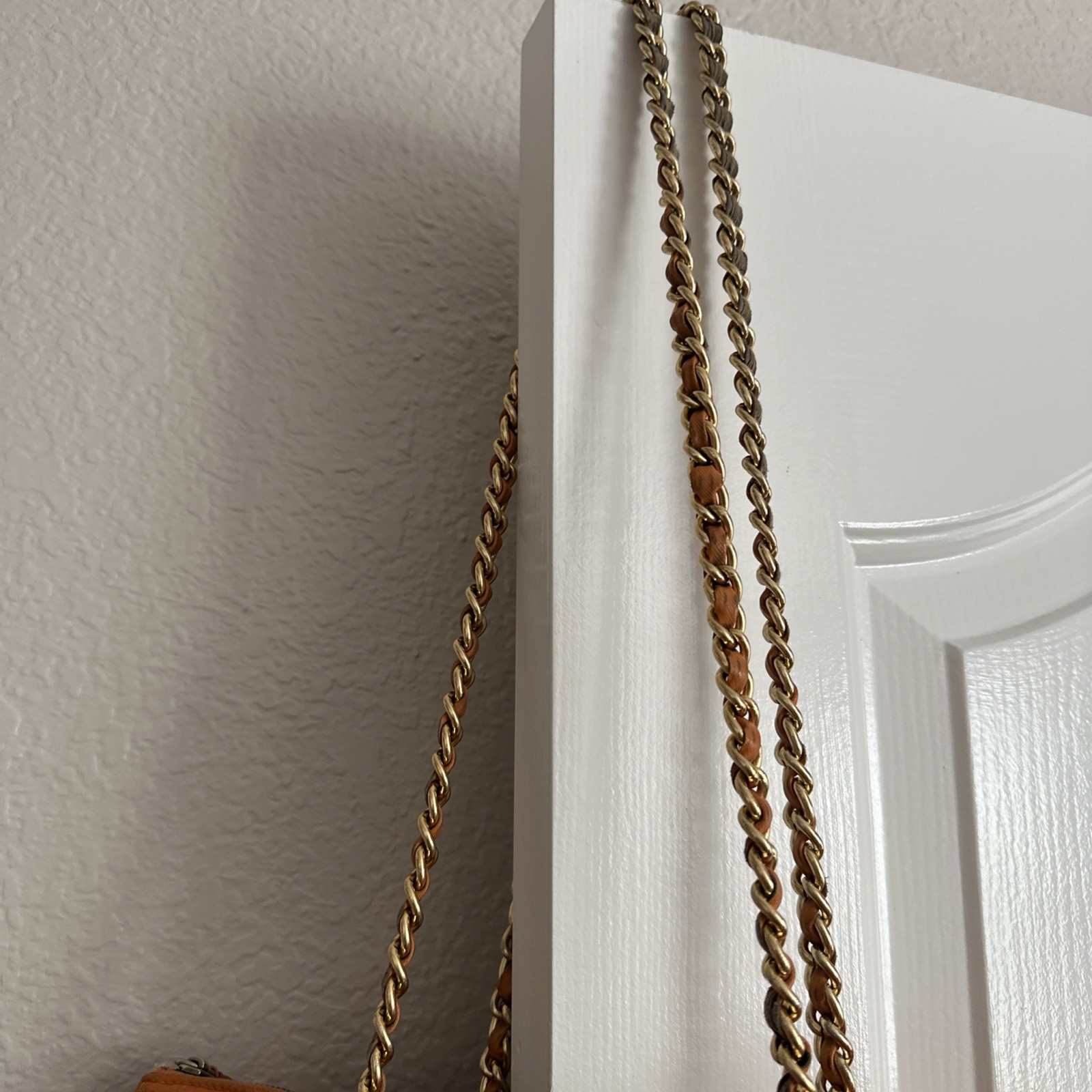 PRADA Chain Tote Shoulder Bag Vintage 1990s Orange Nylon Gold Hardware Italy thumbnail 3