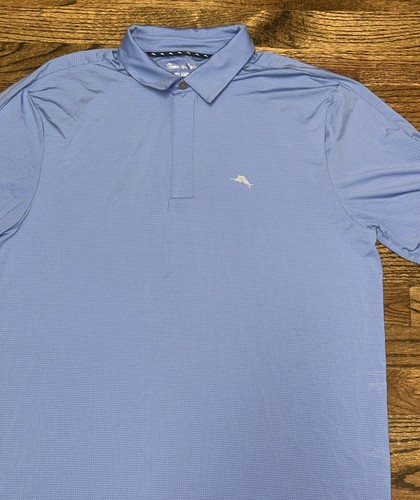 Tommy Bahama Island Zone Palm Desert Oasis Zip Performance Polo Herren Gr. M blau