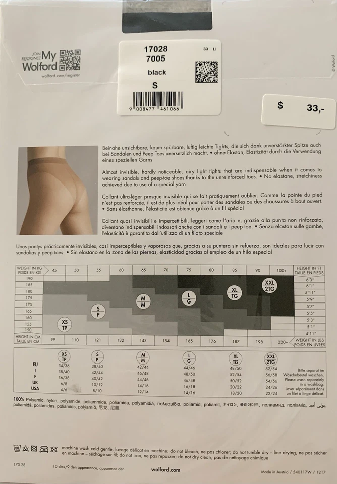 Medias Wolford - Luxe 9 - Nuevas con etiquetas - talla pequeña - color negro Foto 3 de 4