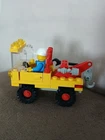 Vintage (1981) LEGO Classic Town set Shell Tow Truck With Driver Yellow And Red