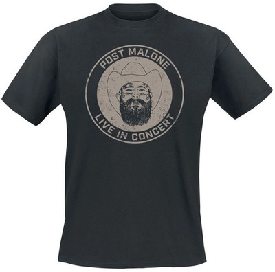 Post Malone T-Shirt Herren Live In Concert Sketch schwarz Band-Merch, Bands
