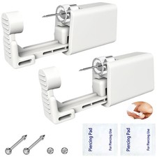 2 Pack Self Nose Piercing Gun Self Nose Piercing Gun Kit Safety Nose Piercing...