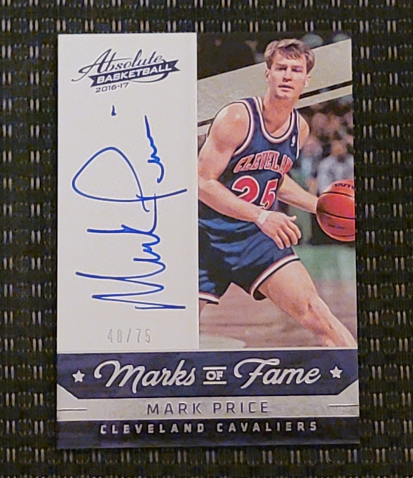 2016-17 Panini Absolute - Marks of Fame Mark Price #25 /75 (AU)