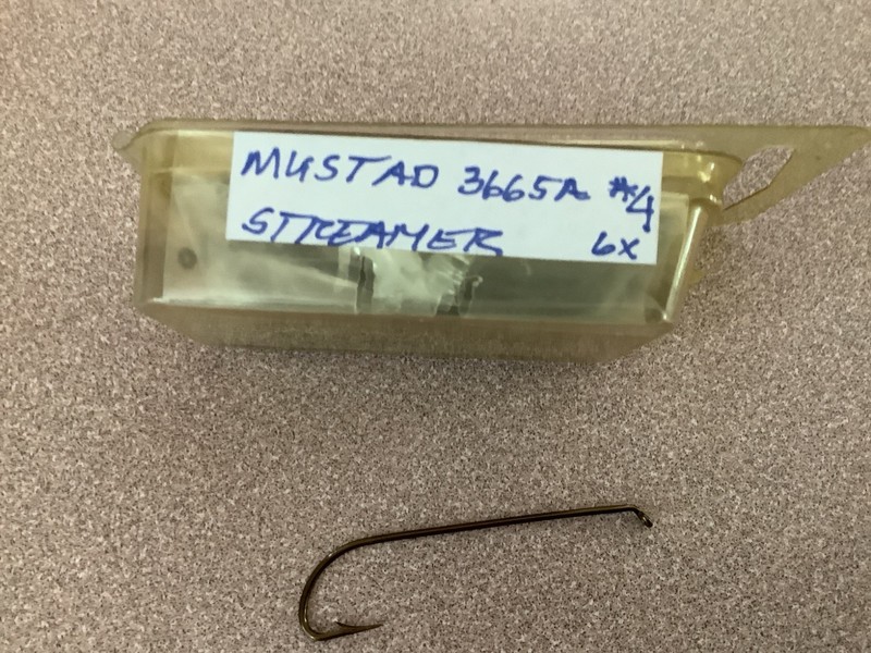 Mustad 3665a # 4 6xl streamer limerick fly hooks, 50 pcs