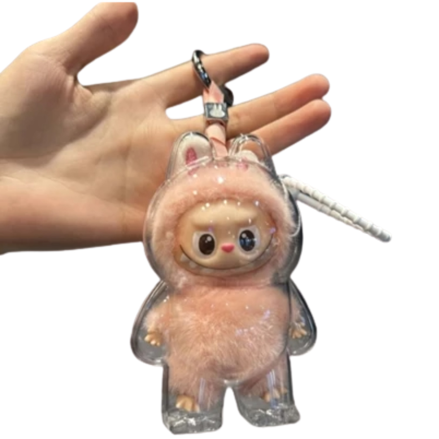 LUFUFU V4 Mini Doll Case | Transparent Acrylic Organizer Box Keychain Toy