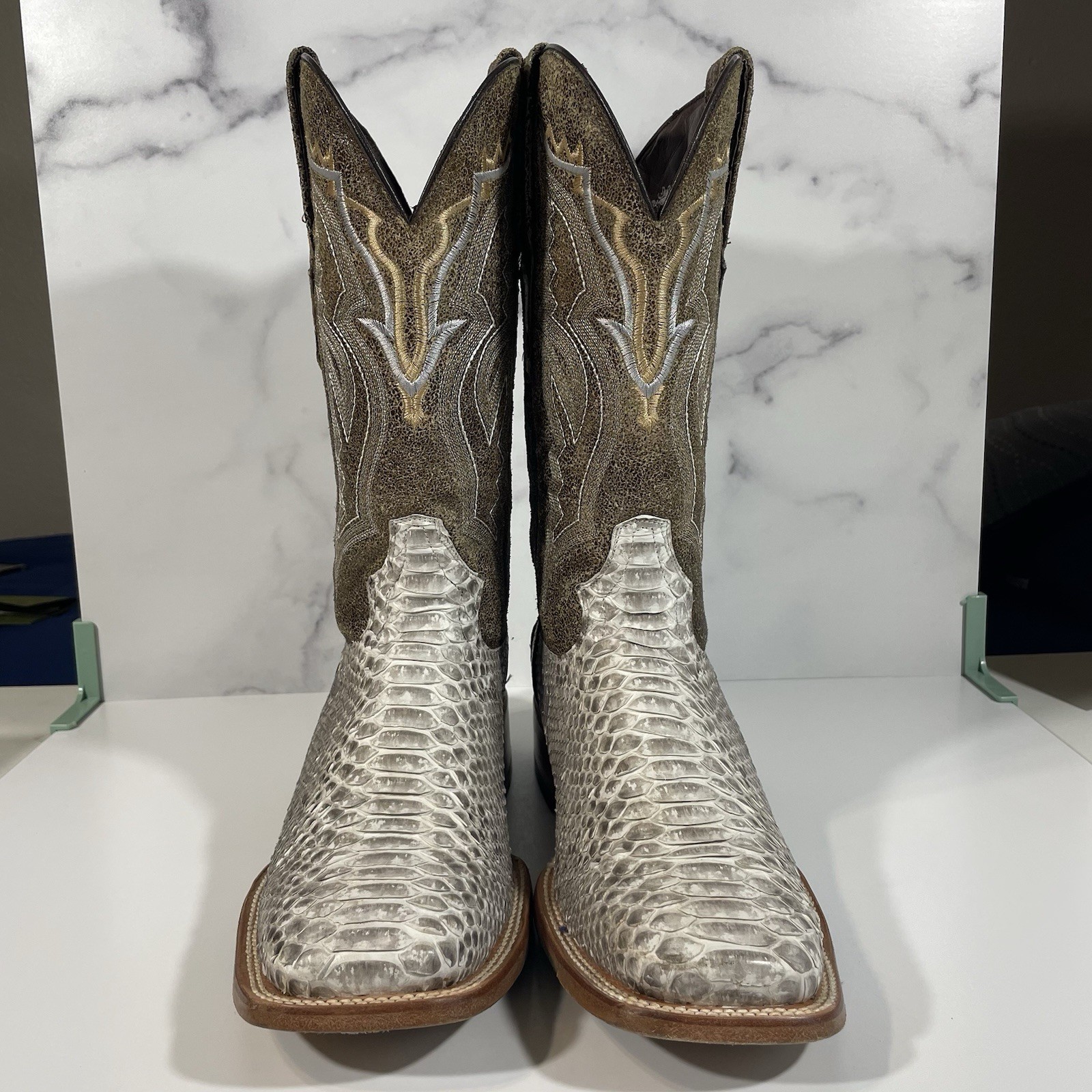 Tanner Mark Exotic Leather Python Matte Natural B… - image 3