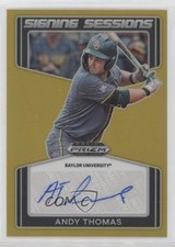 2022 Panini Prizm Draft Picks Signing Sessions Gold 3/10 Andy Thomas Auto n0c