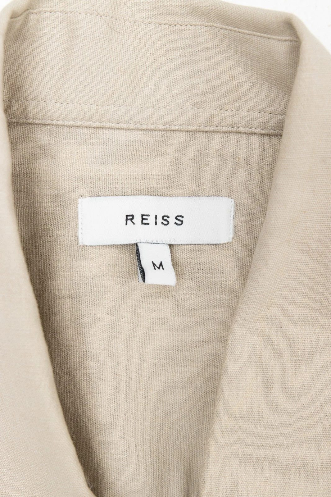Reiss Kimchi Men's Beige Linen & Cotton Twin Pocket Jacket Size M - product detail image 13