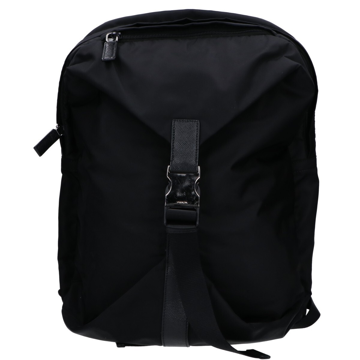 PRADA 2VZ028 Re Nylon x Saffiano Backpack Black SV Hardware Men s from japan thumbnail 2
