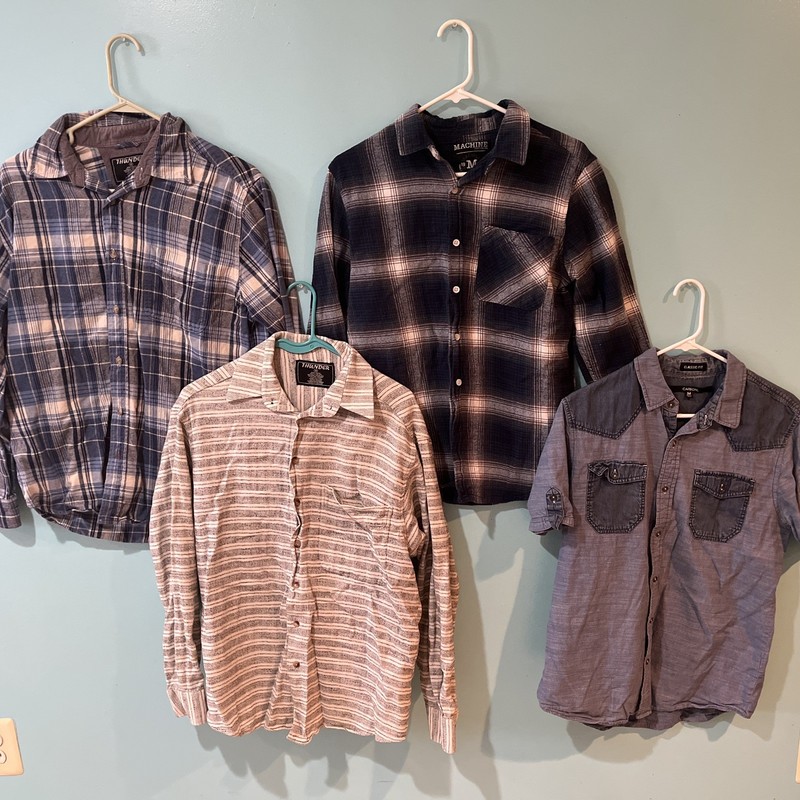 Lot of Women's Shirts (4) Sz Med. 3 Long Sleeve. 1 Short Sleeve Thunder &more