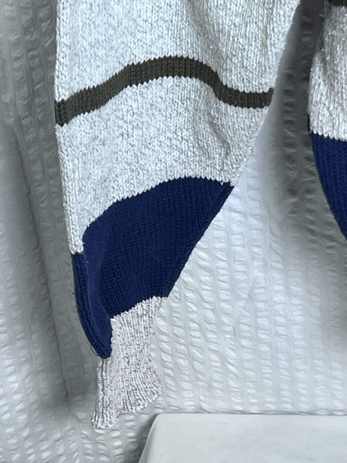 AUTHENTIC ISSUE VTG US STRIPED PULLOVER MEN'S COT… - image 10