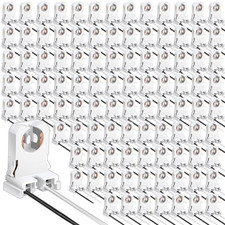 Zhengmy 100 Pack Non Shunted T8 Lamp Holder with Wires, Turn Type T8 Lamp Socket