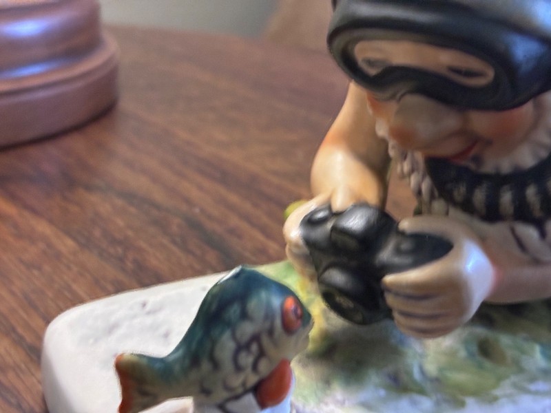Vintage Goebel CO-BOY GERD THE DIVER 17 536 13 Gnome Figurine W Germany Signed