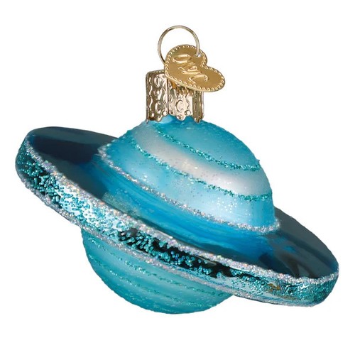Old World Christmas PLANET URANUS (22049) Glass Ornament w/OWC Box - Picture 2 of 4