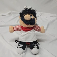 Vintage Showbiz Pizza Plush Pasqually Chef Chuck E. Cheese 10" Pizzaman Doll Toy