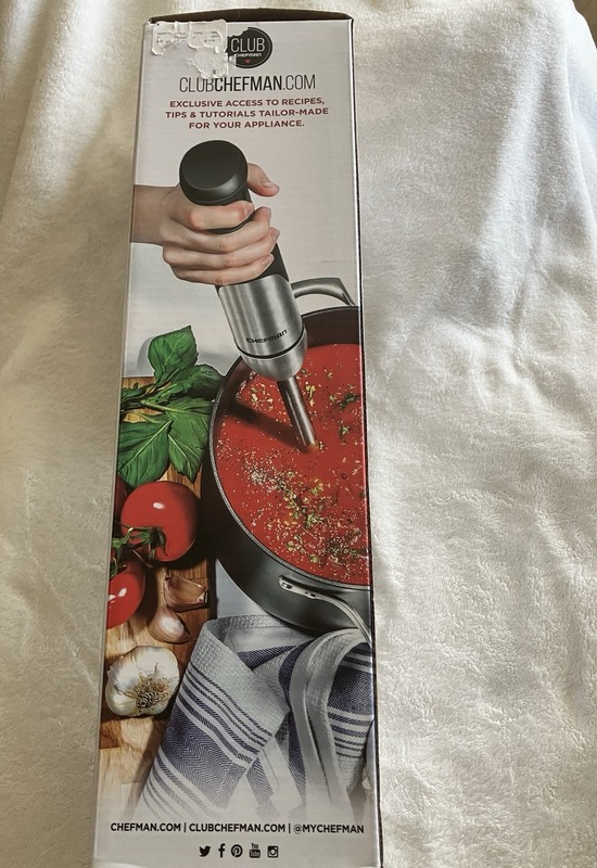 NEW - Chefman Immersion Blender 300-Watt Pressure Sensitive Trigger 1-Touch