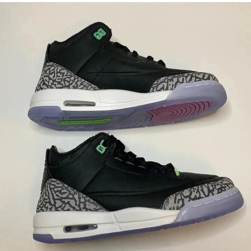 Jordan Retro 3 Sneakers GS Electric Green Kids Youth 4 New - Picture 4 of 11