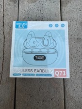 Ear Clip Mini True Wireless Bluetooth Earbuds Noise Canceling w/ Charging Case