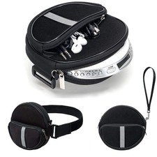 Portable CD Player Holder with Case, Water Resistant Fanny Small, Black