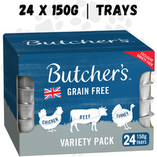 Butcher's Grain Free Wet Dog Food 24x150g Adult Variety Pack Hypoallergenic