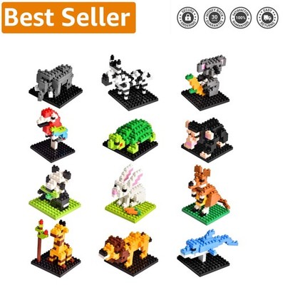 Non-Toxic Micro Building Blocks: Imaginative Animal Figures for Ages 6-12