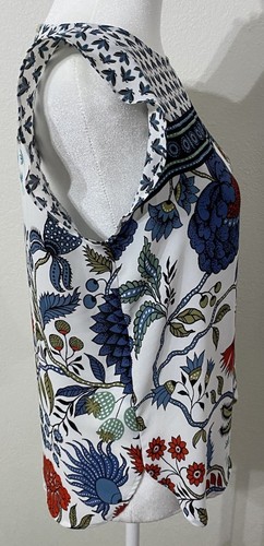 Loft Women Petite XSP Floral Blouse Cap Sleeves Sleeve - Picture 7 of 11