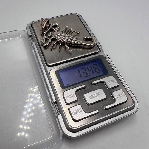 Vintage Fashion Women's Jewelry Pendant Scorpio Sterling Silver 925 Marked 13.4g - Picture 7 of 8
