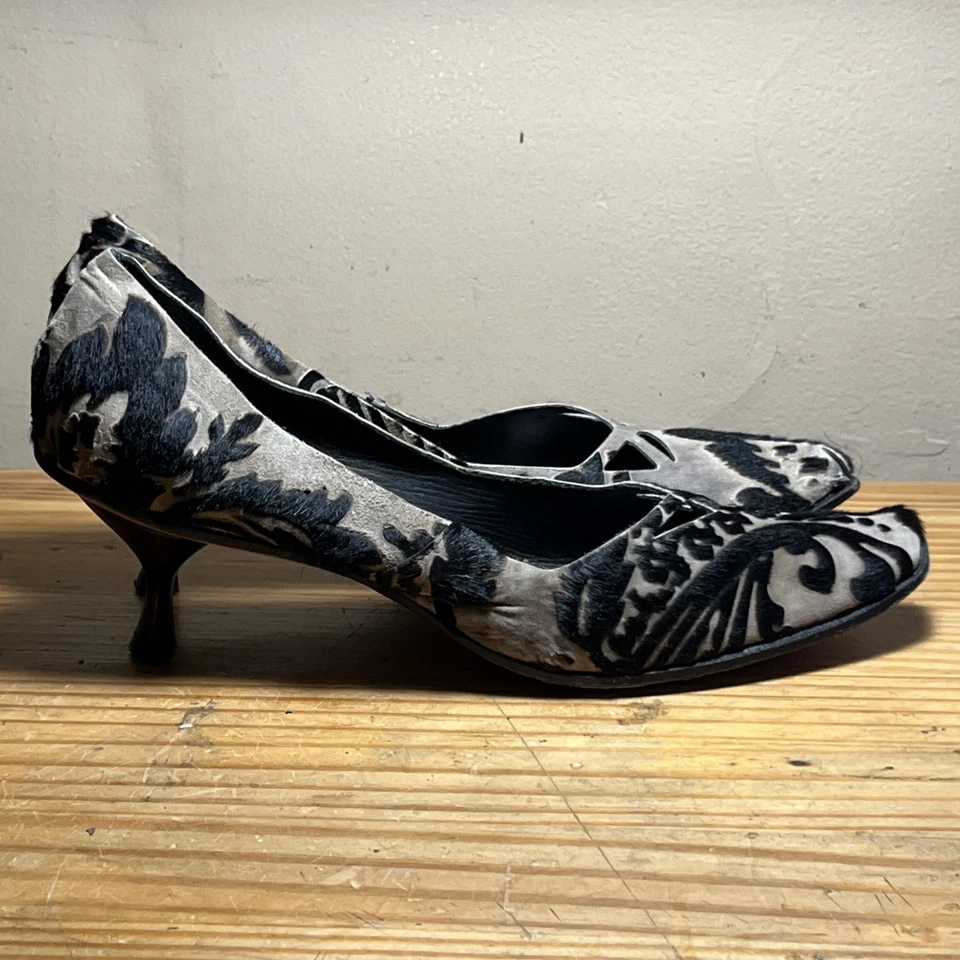 CYDWOQ Mujer Talla 14 48 Hecho a Mano Gatito Tacones Cuero de Becerro Foto 4 de 4