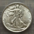 1936 Walking Liberty half dollar, ICG AU-55