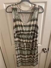 Liz Lange Maternity Dress Large Sleeveless Empire Waist Tie Dye Casual
