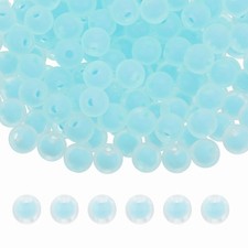 500 Pcs Acrylic Beads, 2mm Cute Beads for Bracelets, Frosted Blue