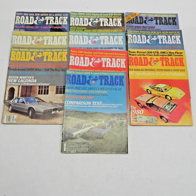 1977 ROAD AND TRACK MAGAZINE LOT OF 10 ISSUES RACING PERFORMANCE CARS