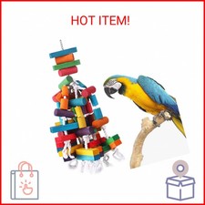 KINTOR Bird Chewing Toy Large Medium Parrot Cage Bite Toys African Grey Macaws C