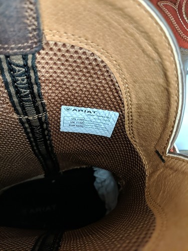 Ariat Herren Sport Pardner Matt Rebel Braun & Blutrot Eckige Zehe Stiefel Gr. 12 - Bild 14 von 15