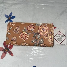 Mundi Card Holder With RFID Identity Protection Lining 6” Wide X 3” High