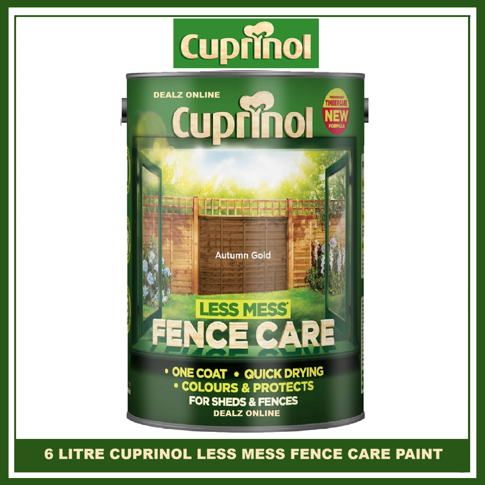 Cuprinol Fencecare Less Mess Shed Fence Paint 6 L One Coat All Colours ...