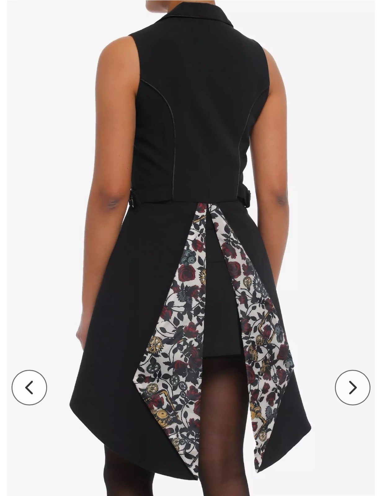 HOT TOPIC Black Snap-Front Split-Back Steampunk G… - image 5