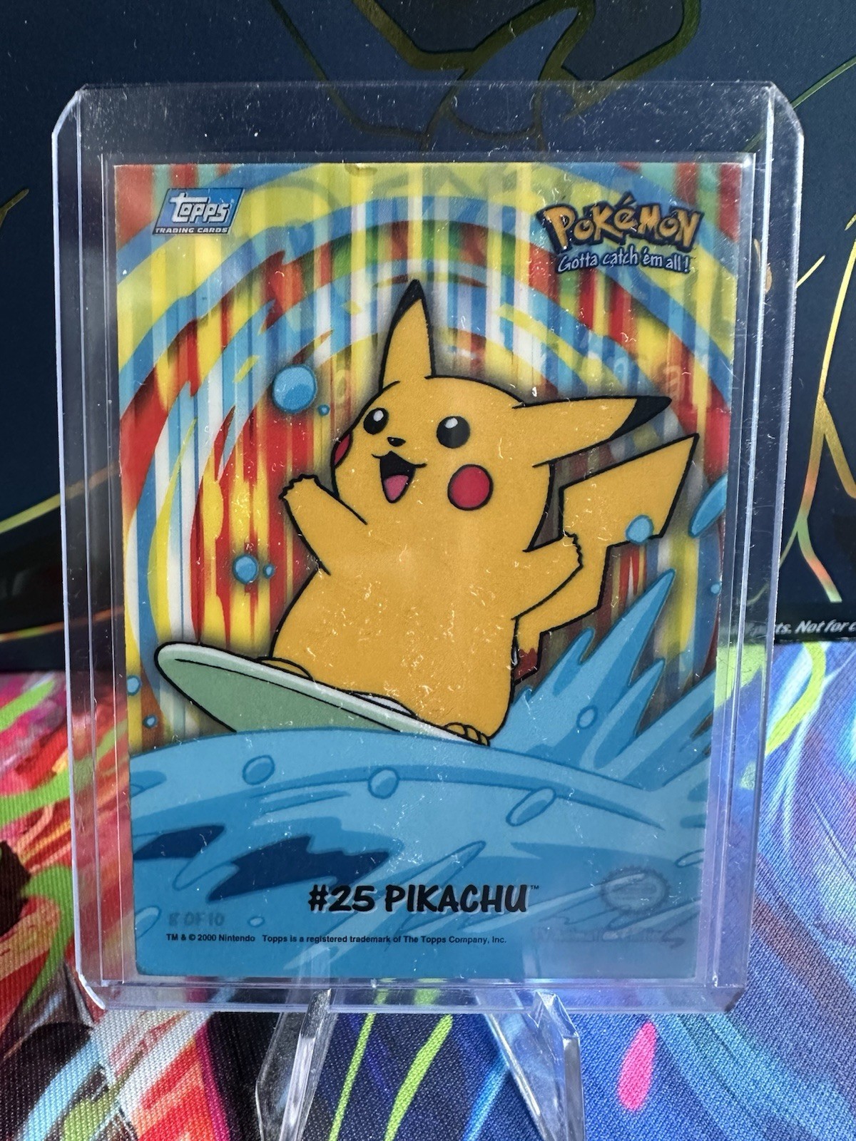 Pokemon Pikachu Surfing 2000 Topps TV Animation, #25,#8 of 10 Card