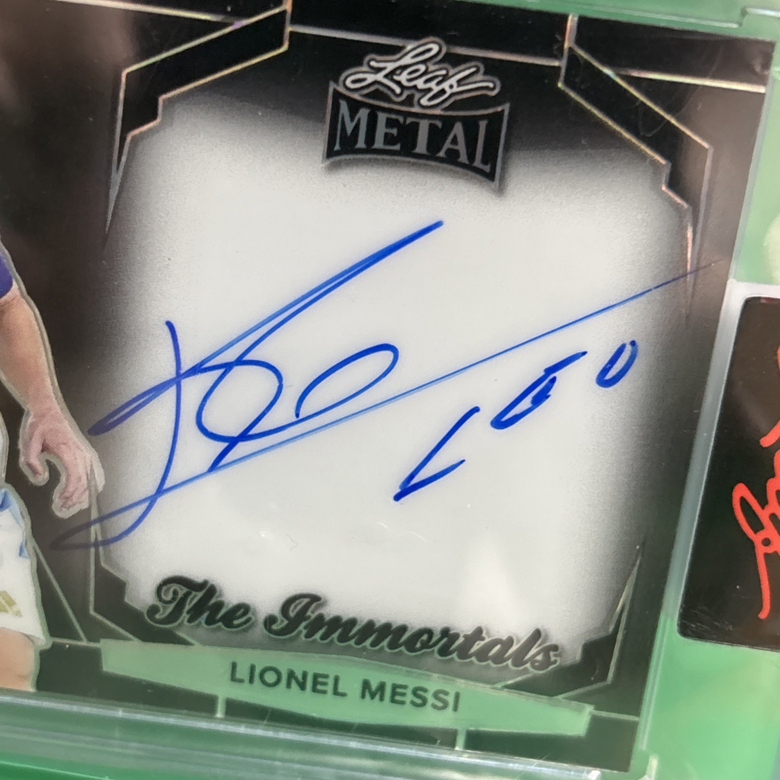 Lionel Leo Messi Leaf Metal Immortals Auto Autograph On Card 63/100 view 4