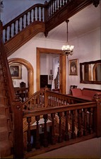 Rutherford B Hayes Residence Fremont Ohio Stairway vintage postcard o163