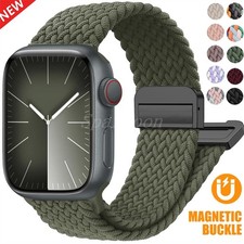 Braided Nylon Watch Band For Apple Watch Ultra 4 49mm Series 11 10 9 8 7 6 5 SE