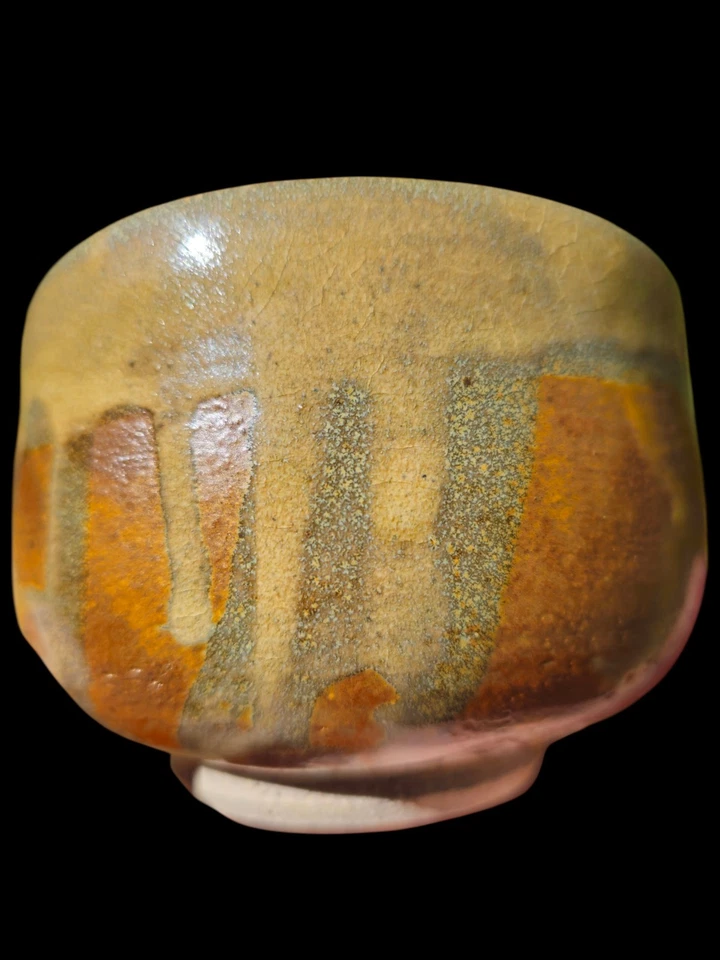 Soda Fired Japanese Style Chawan Tea Bowl Footed Handmade Ceramic Pottery ART  - Image 4 of 4