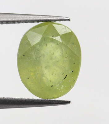 3.63 Ct Natural Green Sapphire Loose Oval Faceted Cut 9x7 mm Thailand Gemstone