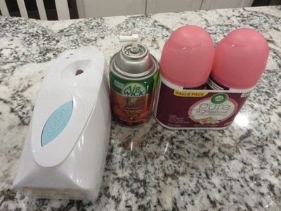 Air Wick Harvest Spice 6.17oz  Refill Ultra  & Dispenser & 2 Pure Summer Delight
