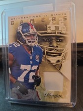 2013 PANINI PRESTIGE OSI UMENYIORA GAMERS MATERIALS RELIC GIANTS #74 EBAY RARE