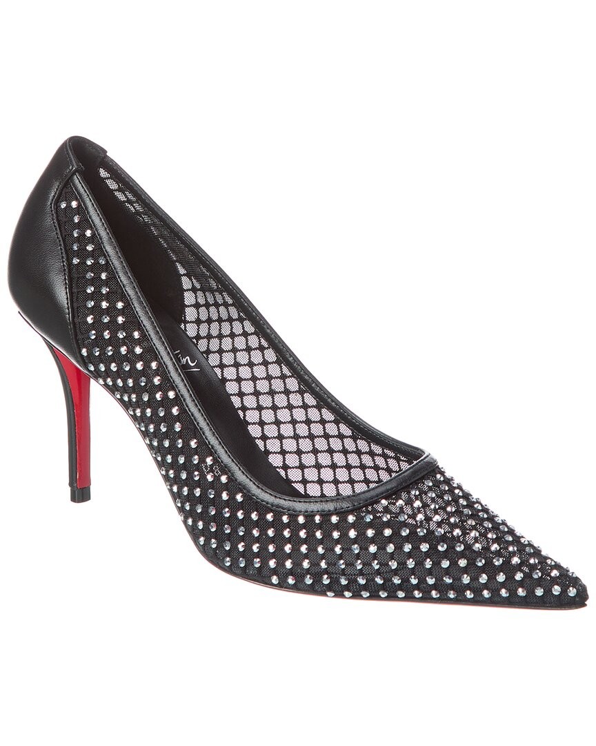 Christian Louboutin Apostropha 80 Mesh - Leather Pump Womens Black 38 140990₽