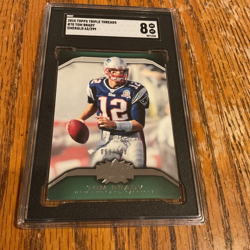 2010 Topps Triple Threads Emerald /299 Tom Brady #70 SGC 8 - Picture 1 of 4